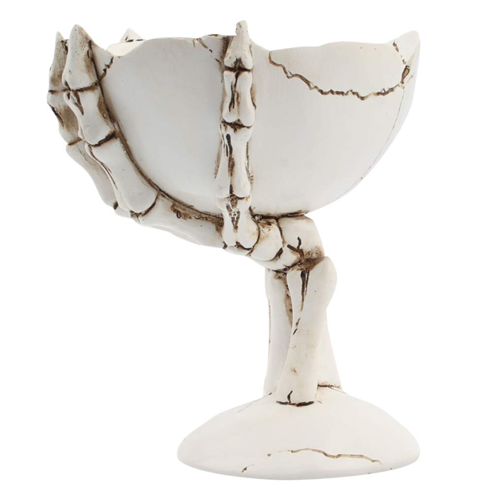 TOYANDONA Halloween Skeleton Candy Bowls Halloween Skull Bowl Resin Skeleton Hand Candy Dish- Bowl Holder Home Bar Desktop Decoration Figurine Tray