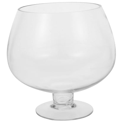 BESPORTBLE Clear Bubble Bowl, Glass Vase with Stand Fish Bowl Clear Planter Terrarium Globe Flower Vase Hydroponic Kitchen Table Centerpiece Footed Pedestal