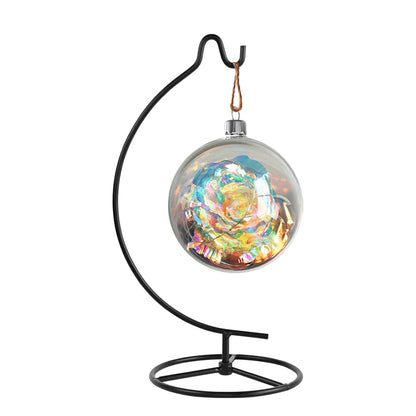 Fosinz 11 Inch Black Ornament Display Stand, Metal Ornament Hanger Stand, Sturdy Hook for Hanging Glass Ball(6inch), Christmas Ornament, Air Plant Terrarium, Witch Ball, Home Wedding Decoration (Metal Black)