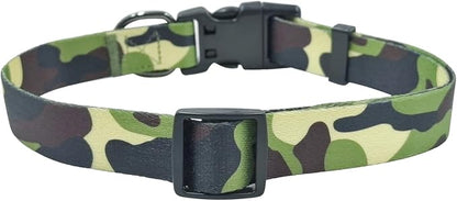 Dog Collar Leash Set, Camouflage Pattern, Polyester Material, Adjustable Collar and 5ft Matching Leash, for Large Dogs.(L, Camo)