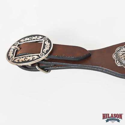 HILASON Dark Brown 8" Slobber Straps for Rein-Water Loop Ties Quick Change Buckle | Horses Leather Strap