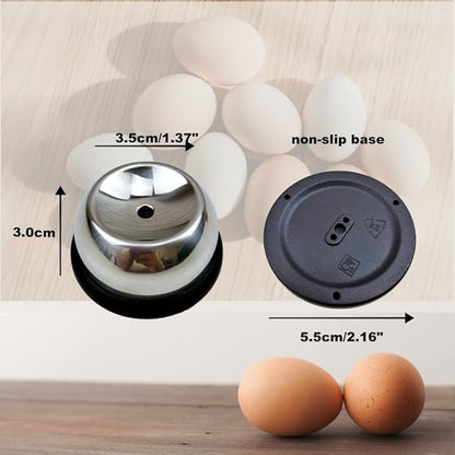 Stainless Steel Egg Piercer, Egg Hole Puncher, Heavy Duty Egg Poker with Sturdy Base and Sharp Pin to Get Good Hard Boiled Eggs, Easy Egg Peeler Great Christmas Gifts, 2 Pack