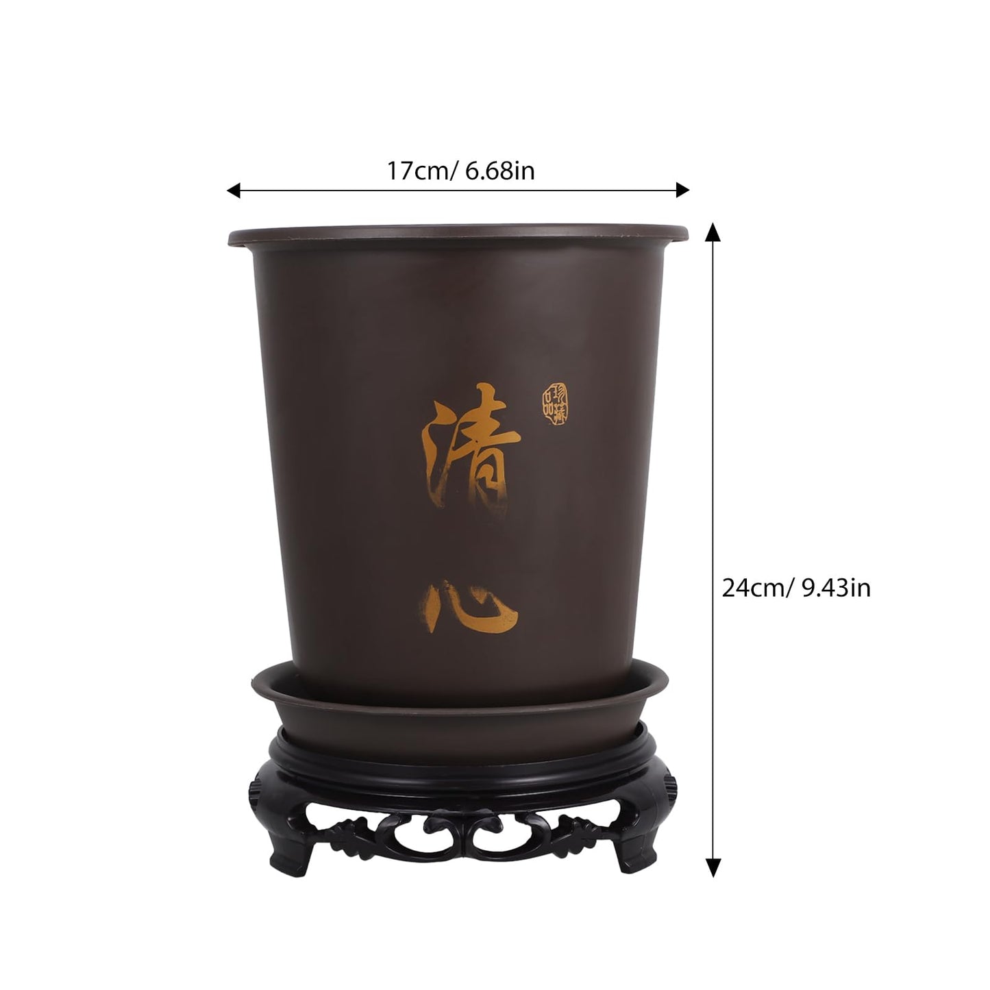 1Set Orchid Flower Pot with Base Rounded Plastic Plant Pots for Use Lightweight and Breathable Design for Plants and Flowers