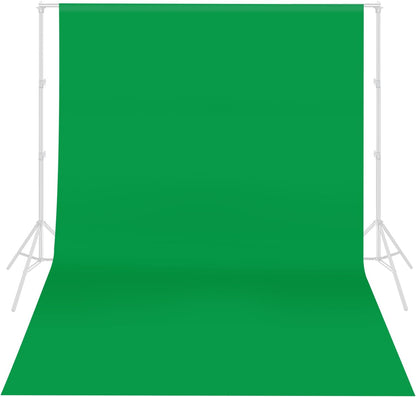 HEMMOTOP Green Screen Backdrop, 6x9 ft Greenscreen Background for Streaming, Seamless Polyester Green Photo Backdrop Fabric Sheet for Photography, Video Recording (Backdrop only)