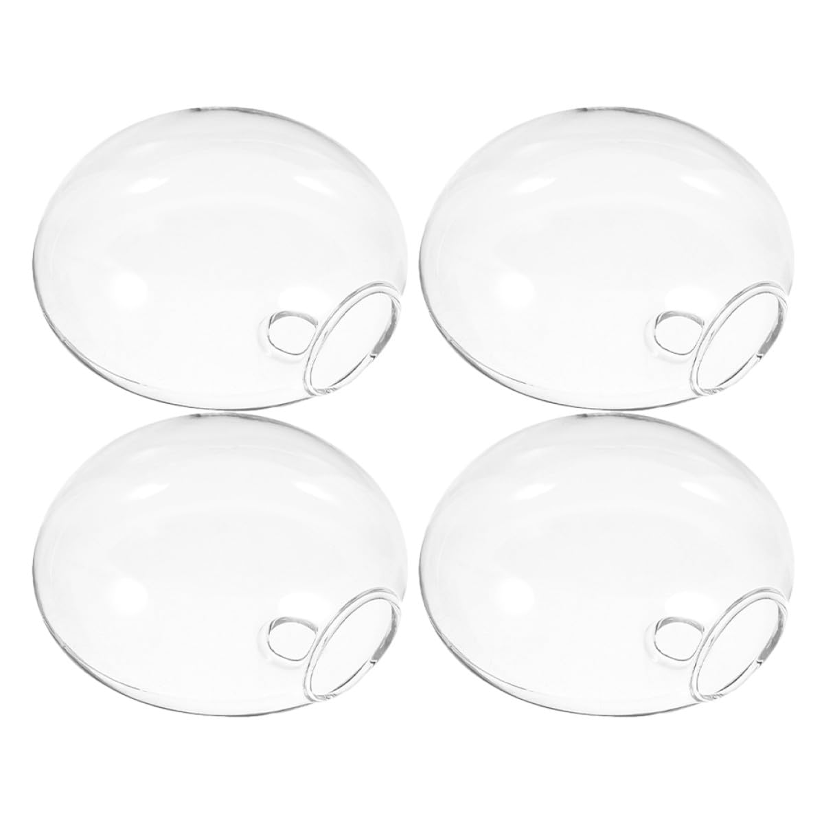 FOMIYES 4pcs Wall Mounted Hydroponic Glass Planter Vases, Hanging Terrarium Bottles for Indoor Plant Propagation and Home Décor