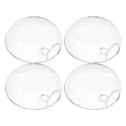 FOMIYES 4pcs Wall Mounted Hydroponic Glass Planter Vases, Hanging Terrarium Bottles for Indoor Plant Propagation and Home Décor