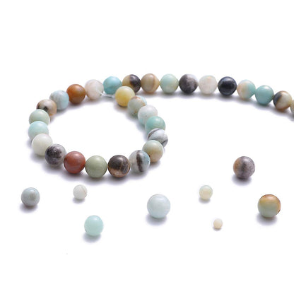 BEADIA Natural Amazonite Jade Stone Round Loose Semi Gemstone Beads for Jewelry Making 4MM 89PCS