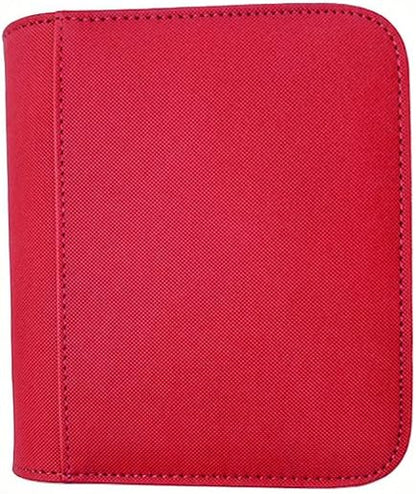 Ringless Card Binder for Trading Cards - 40 Pocket Side-Loading Card Album with 20 Sleeves, Lightweight Zipper Storage Folders for TCG, MTG, Sports Cards (Baseball, Football) (Red)