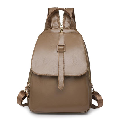 YANAER Mini Backpack for Women PU Leather Anti-theft Small Fashion Cute LightWeight Daypack for Work Travel Daily Brown