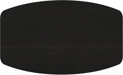 Furinno Simple Design Coffee Table, 2-Tier Modern Center Table with Lower Shelf, Round Corner Side Table, for Living Room, Bedroom, Home Office, Espresso