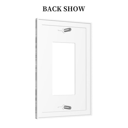 VunKo Single Gang Rocker Switch Receptacle Plate - 1 Gang Decora GFCI Halloween Frightening Skull Decorative Wall Plate Cover Wallplate with Screws