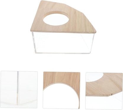 Beavorty Pet Sand Bath Hamster Dust Bath Small Bathtub for Chinchilla Easy Observation