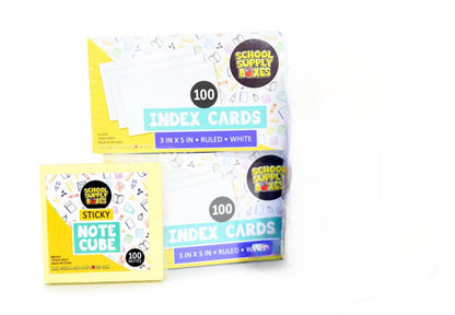 School Supply Boxes | High School Bundle (1 Box) | Back to School Essentials Kit for Students & Teachers | Includes 1" Binders, College-Ruled Notebooks, Highlighters, Markers, & More