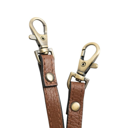 DANEAULT Fun and Flirty Pebbled Crossbody/Clutch Strap – Interchangeable Leather Strap for Crossbody & Clutch Bags – Durable & Stylish – Women's Accessories - Chestnut