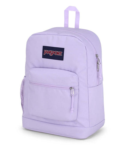 JanSport Cross Town Plus Backpack - Large Main Compartment, Side Water Bottle Pocket, 15-Inch Padded Laptop Sleeve - Pastel Lilac