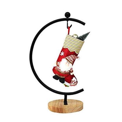 YY YEARCHY Large Ornament Display Stand for Hanging Glass Terrarium with Wood Base Creative Decoration for Home Garden Wedding Party Festival (G Shaped-Black)