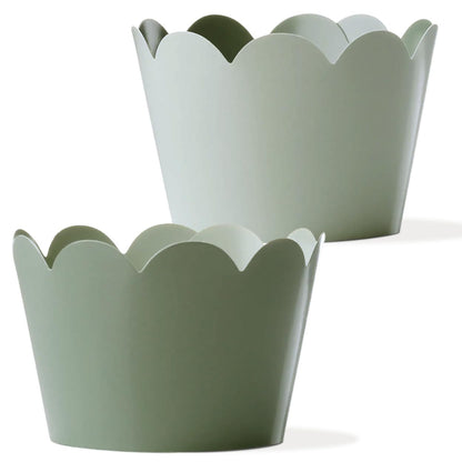Sage Green Cupcake Wrappers, 36 Count - Dusty Sage Wedding Cupcake Wrappers for Bridal Showers, Baby Showers, and Green Wedding Decorations