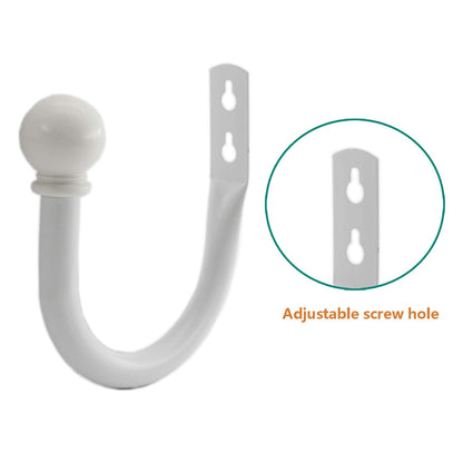 Decorative Curtain Holdbacks,ULIFESTAR Wall Mounted Window Drapery Tiebacks Hooks Drape Holdbacks Holders for Bedroom,Livingroom,Office with Installation Screws (White)