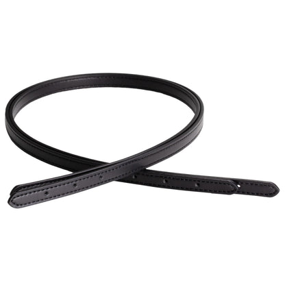 ALLZEDREAM Microfiber Leather Purse Strap Replacement Tote Bag Handbag Shoulder Handles 2 Pcs, Black, 1.5cm