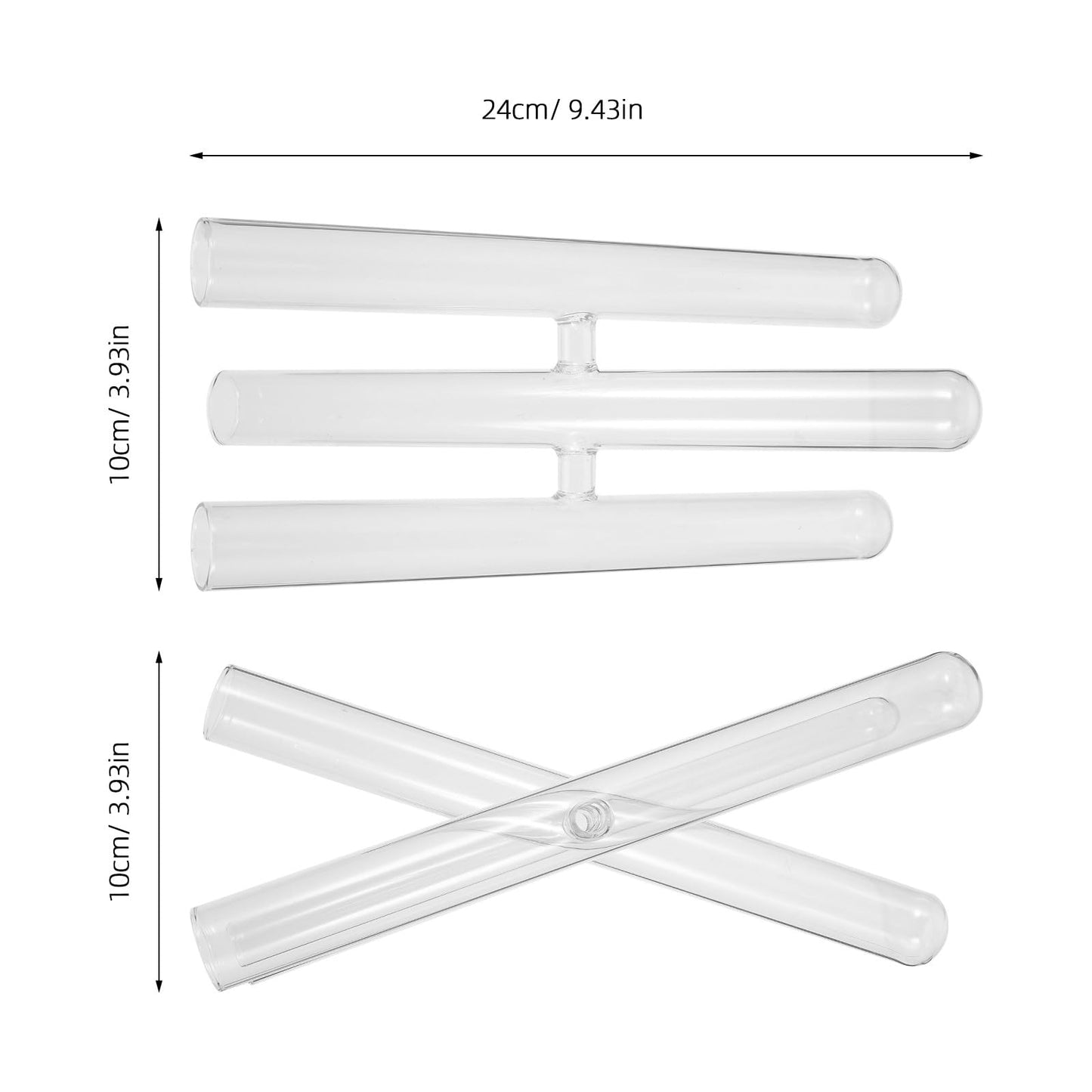 ibasenice Clear Glass Tube Vase: Single Stem Plant Holder - Propagation Tubes for Desk Decor - Transparent Terrarium Planter - Small Hydroponic Vase for Office