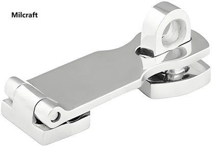 Marine Grade Stainless Steel Heavy Duty Door Hasp with Turning Padlock Eye Mount