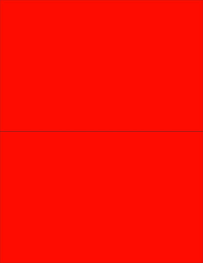 NextDayLabels - 8-1/2 x 11 Neon Color High Light Fluorescent Labels for Laser & Inkjet Printer (RED Fluorescent, 8-1/2" x 5-1/2" - 2 Per Page | 200 Labels)
