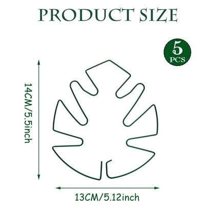 Spiritlele 5 Pcs Green Plant Stem Support Holder Set Monstera Plant Support Clamp Growth Accessories for Indoor Plants Small