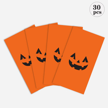 Keringo 30 PCS Halloween Pumpkin Gift Bags - Tote Party Favor Trick or Treat Bags for Pumpkin Decorations