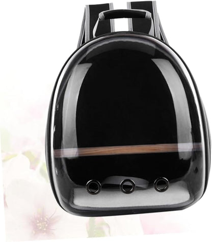 Portable Pet Backpack Breathable Parrot Carrier Inner Wooden Bar for Outdoor Travel and Comfort
