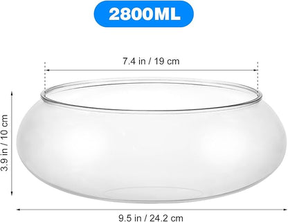 NUOBESTY Transparent Acrylic Aquarium Tank 9.52X9.52X3.93In Desktop Fish Bowl for Betta Goldfish Home Office Decor with Plants