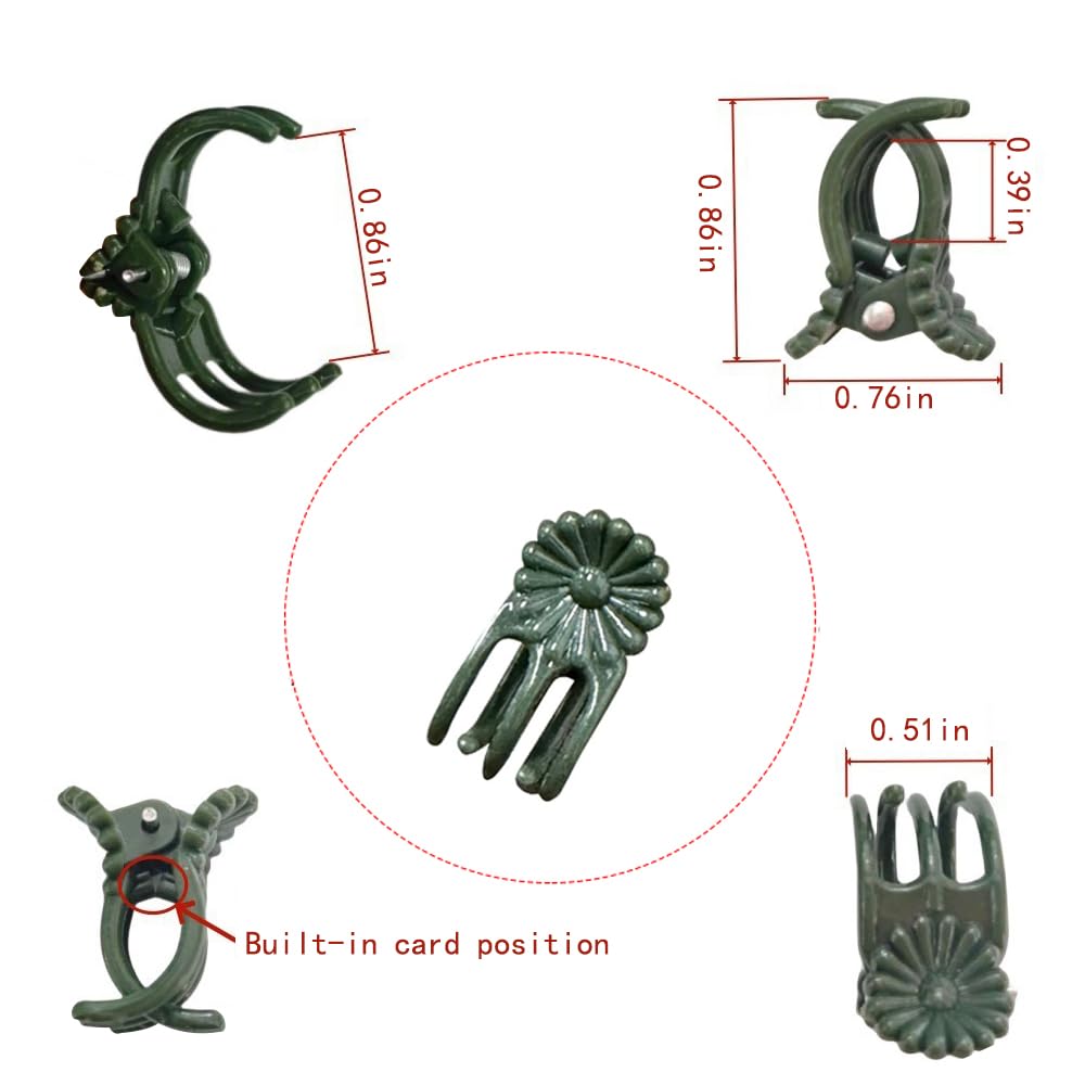 10 Pcs 16.5 Inch Bendable Metal Orchid Plant Support Stakes, Garden Flower Stakes with 15 Clips for Indoor Outdoor Potted Plants, Stem Support for Amaryllis Tomatoes Zinnias & More Flowers