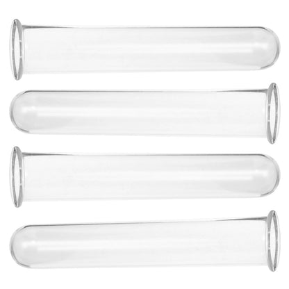 Operitacx 4pcs Glass Test Tube Hydroponic Vases Set 2.5x3x18cm Decorative Plant Propagation Holders for Desk and Wall Terrarium Home Garden Décor