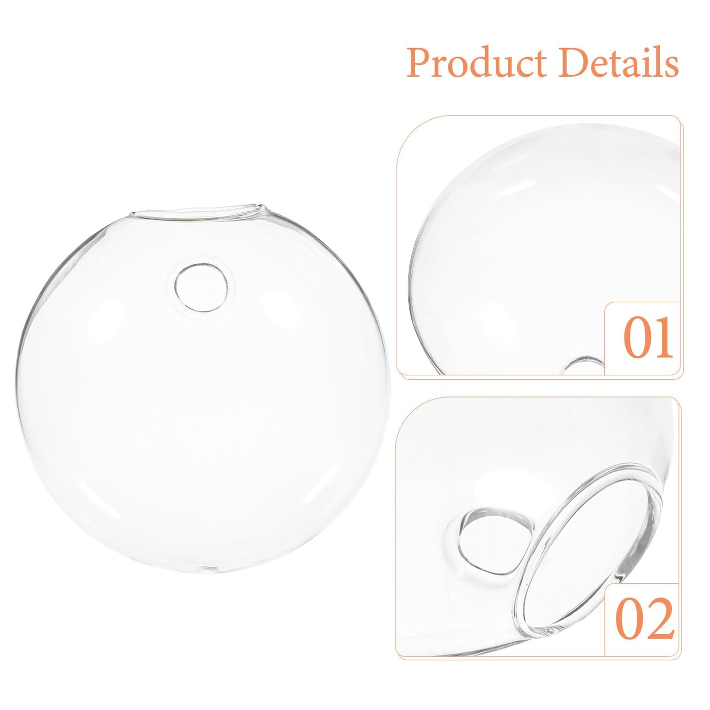 FUOYLOO 2pcs Wall Hanging Planter Glass Terrarium Vase Hydroponic Wall Mounted Plant Pot for Indoor Home Décor