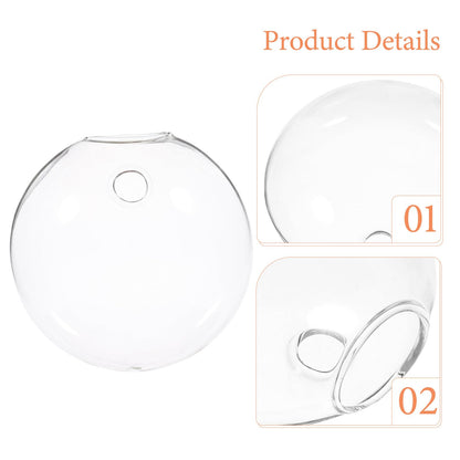 FUOYLOO 2pcs Wall Hanging Planter Glass Terrarium Vase Hydroponic Wall Mounted Plant Pot for Indoor Home Décor