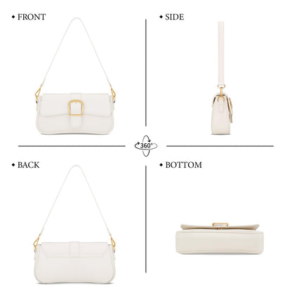 KKXIU Small Shoulder Bag for Women - Cute Handbags Purses for Women, Trendy Leather Clutch with Removable Strap