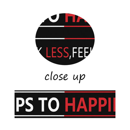 Motivational Wall Art for Office Steps For Happiness Inspirational Positive Poster Inspiring Canvas Painting Prints Wall Pictures for Living Room Home Decor Framed Artwork [24''W x 36''H]