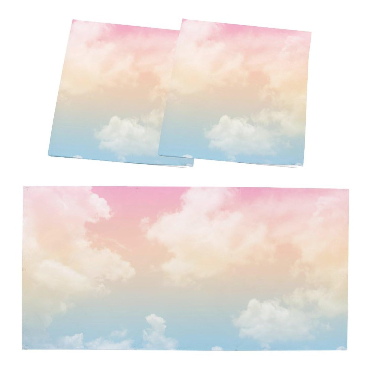 2PCS Magnetic Fluorescent Light Covers - Evening Glow Cloud Filters for Classroom & Office Drop Ceiling Lights, 4x2Feet