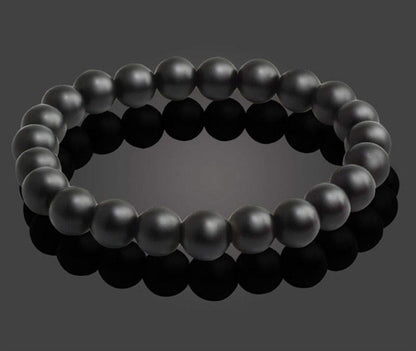 Natural Stone Beads 100pcs 10mm Matte Black Onyx Agate Dull Polish Round Real Stone Beading Loose Gemstone DIY Smooth Beads for Bracelet Necklace Earrings Jewelry Making (Matte Black Onyx, 10mm)