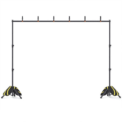 Forlogic Backdrop Stand 10x7.5ft(WxH), Heavy Duty Adjustable Photo Back Drop Stand kit, Suitable for Party, Photography, Weddings