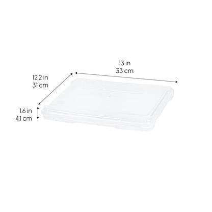 IRIS USA Board Game Storage Containers, 10-Pack |Made in USA| Organizers with Built-In Handle & Snap-Tight Lid for Puzzles, Scrapbook, and Fits 8.5" x 11" or A4 Papers, Slim - Clear