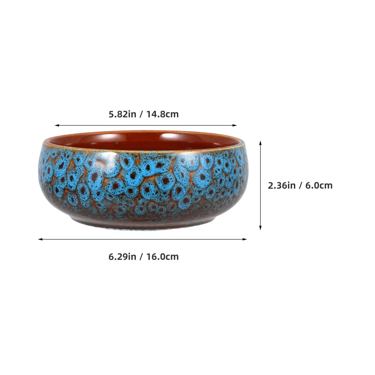 Gogogmee Ceramic Lotus Bowl Planter No Drainage Hydroponic Water Lily Pot for Indoor Aquatic Plants Succulents and Decorative Home Garden