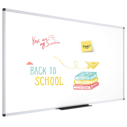 VIZ-PRO Dry Erase Board/Whiteboard, 60 x 48 Inches, Wall Mounted Board for School Office and Home 5' x 4'