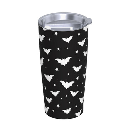 TOUNHEYA Halloween Bats Tumbler with Lid and Straw Gothic 20oz Insulated Stainless Steel Cup Spooky Travel Coffee Mug Water Bottle for Women Gift for Birthday Christmas