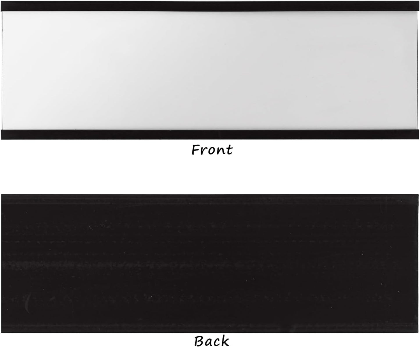 Realth C Channel Magnetic Label Holders 50 Pack 1'' x 2'' with Paper Inserts and Clear Plastic Protectors, Magnetic Data Card Holders File Cabinet Labels for Metal Racks and Shelves