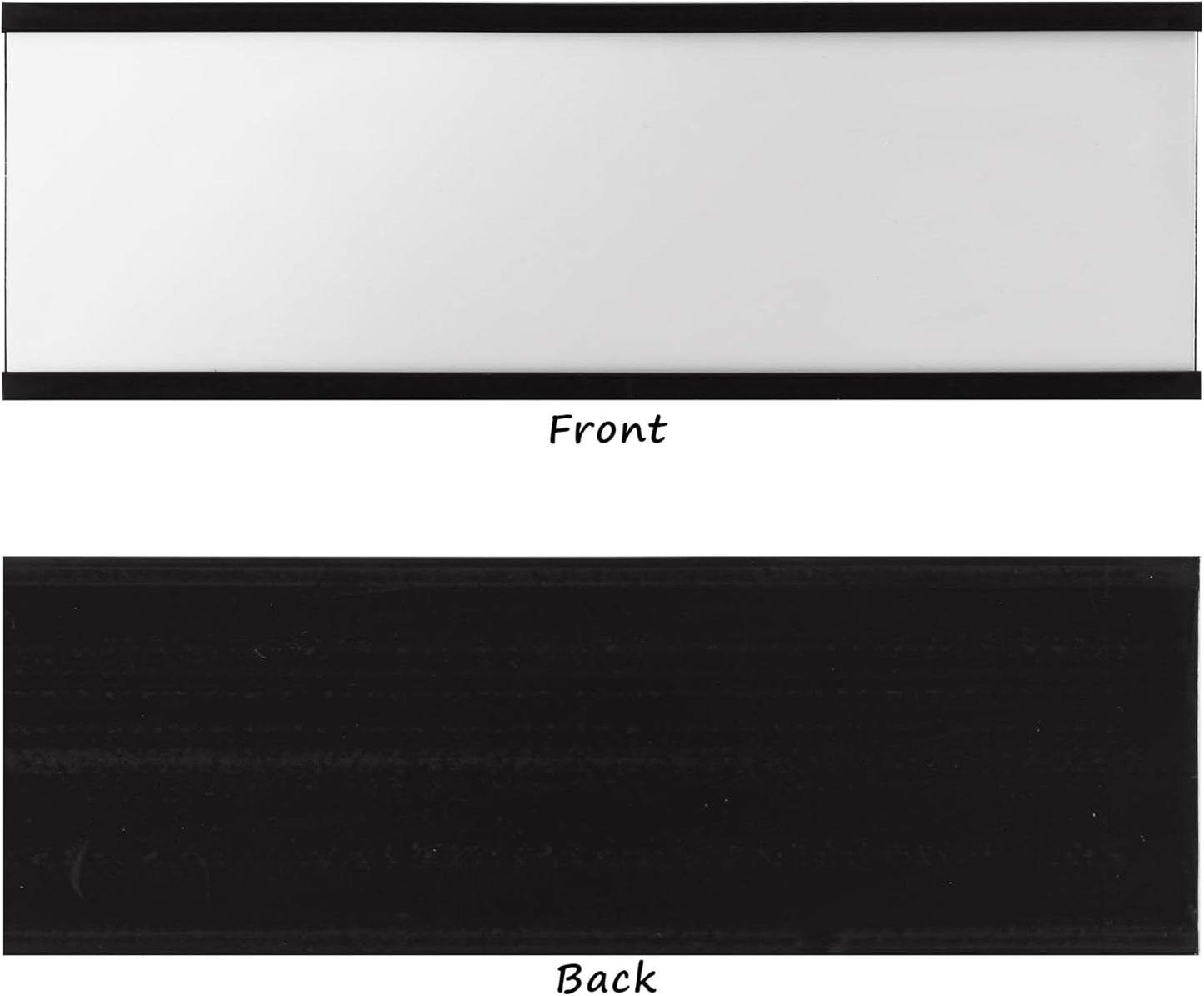 Realth C Channel Magnetic Label Holders 10 Pack 2' x 4'' with Paper Inserts and Clear Plastic Protectors, Magnetic Data Card Holders File Cabinet Labels for Metal Racks and Shelves