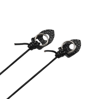 DBZZ Vintage Ultra-Thin Genuine Leather Camera Lanyard Cowhide Rope Neck Strap for Fujifilm X100VI X-HALF For Ricoh (Black)