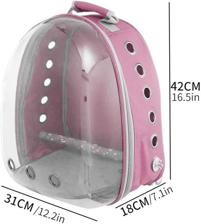 Bird Carriers Parrot Backpack Small Carrying Cage Outdoor Travel Comfortable Breathable Extensible Carrier Backbag 1Pcs Blue