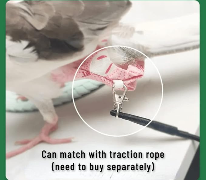 Bird Flight Suits Diapers for Monk Parakeets, Conures, Lovebirds, Cockatiels Flight Suits, Parrot Clothes, Bird Training Nappy Suit Liners Clothes (Small,Cyan)