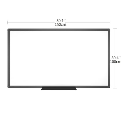 VIZ-PRO Magnetic Dry Erase White Board, 60 X 40 Inches, Black Aluminium Frame
