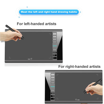 UGEE Drawing Tablet Graphics, M708 V2 Upgrade PC&Computer&Android Device,10x6 Inch Ultra Thin Large Graphic for PC, Pad with 8 Hot Keys Upgrade 16384 Level Battery-Free Stylus for Unleash Creativity